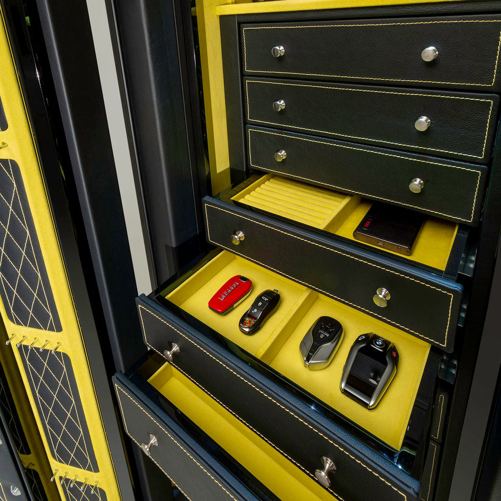 Watch Safe - Leather Wrapped Man Safe 6018