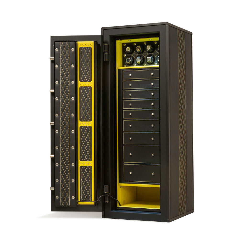 Watch Safe - Leather Wrapped Man Safe 6018