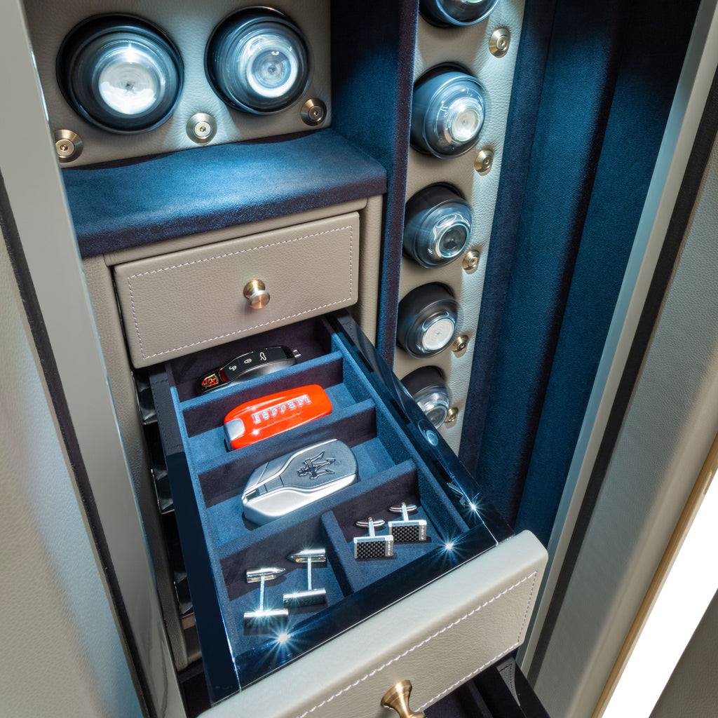 Watch Window Safe - Man Safe 6018 Leather Wrapped