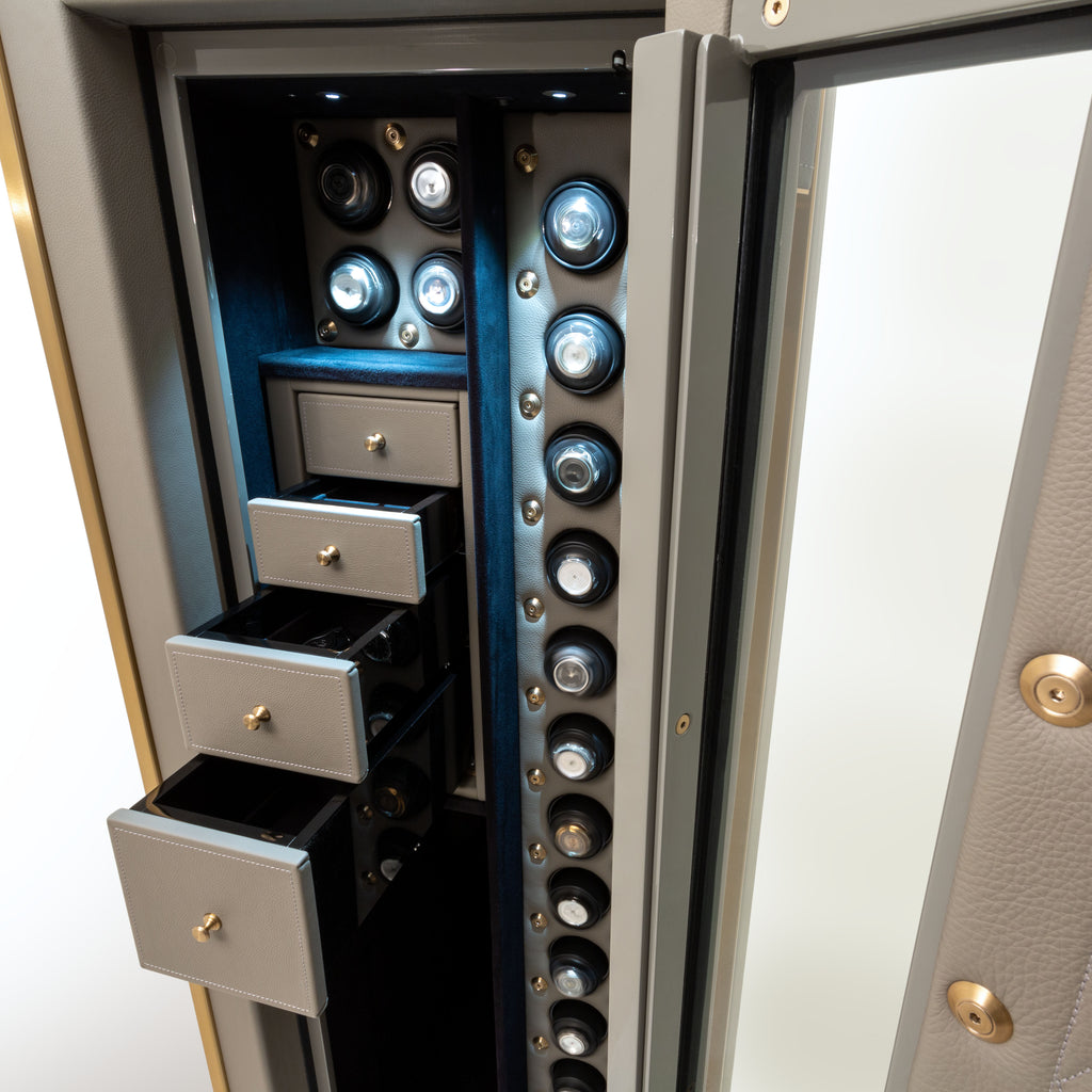 Watch Window Safe - Man Safe 6018 Leather Wrapped