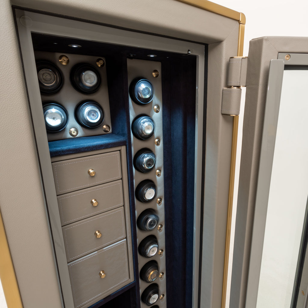 Watch Window Safe - Man Safe 6018 Leather Wrapped