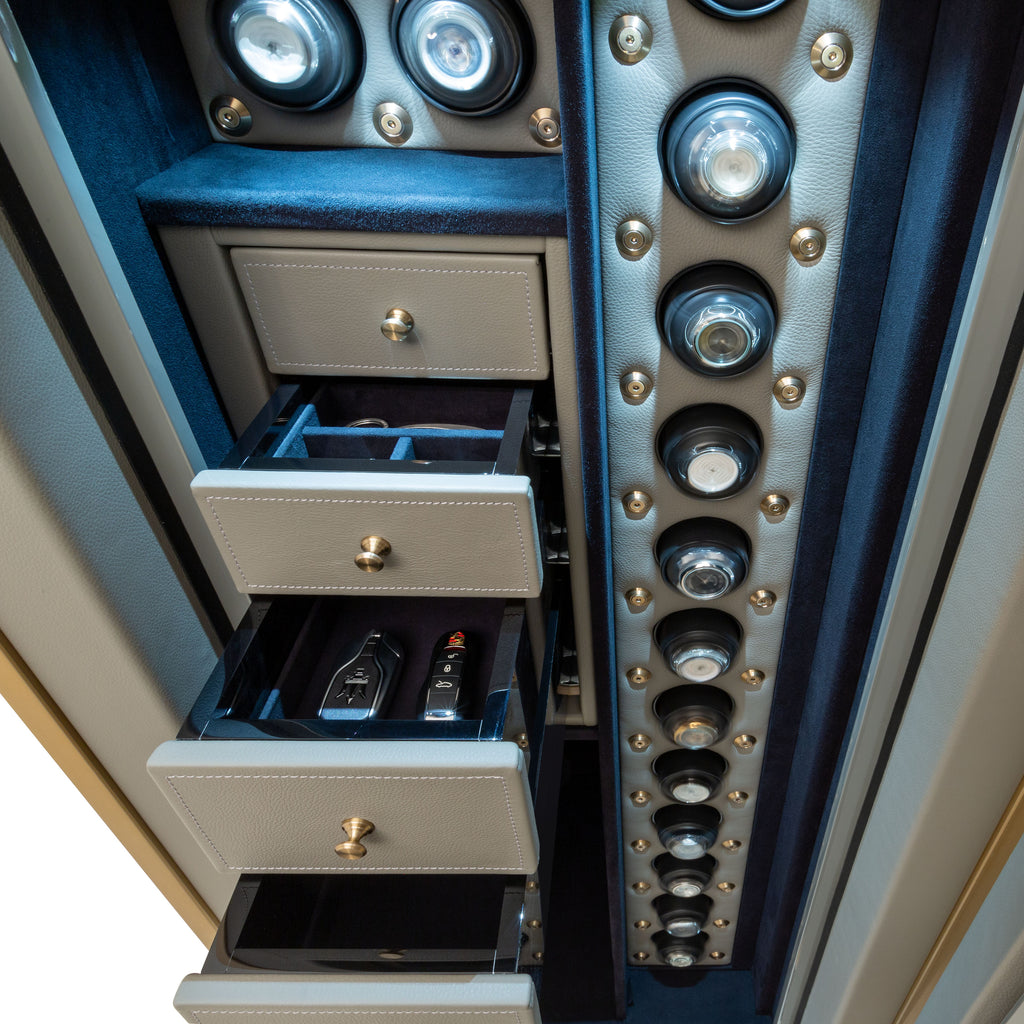 Watch Window Safe - Man Safe 6018 Leather Wrapped