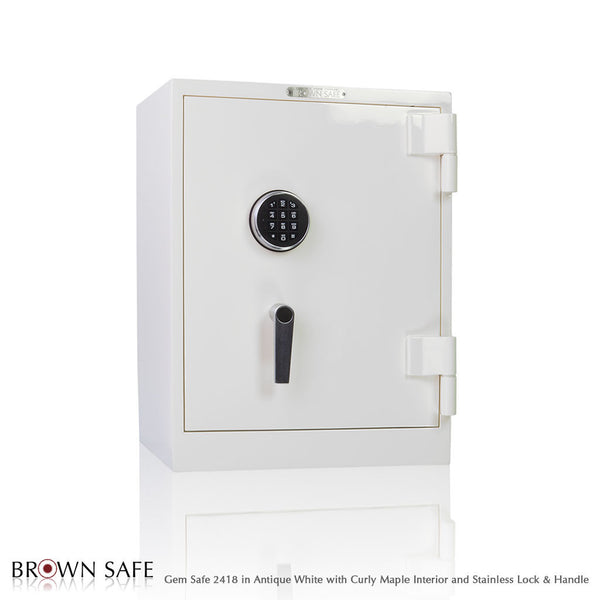 white 2418 jewelry safe 